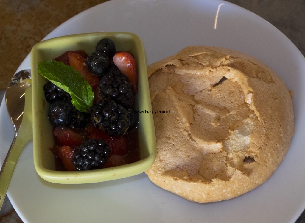 Pavlova with berries.