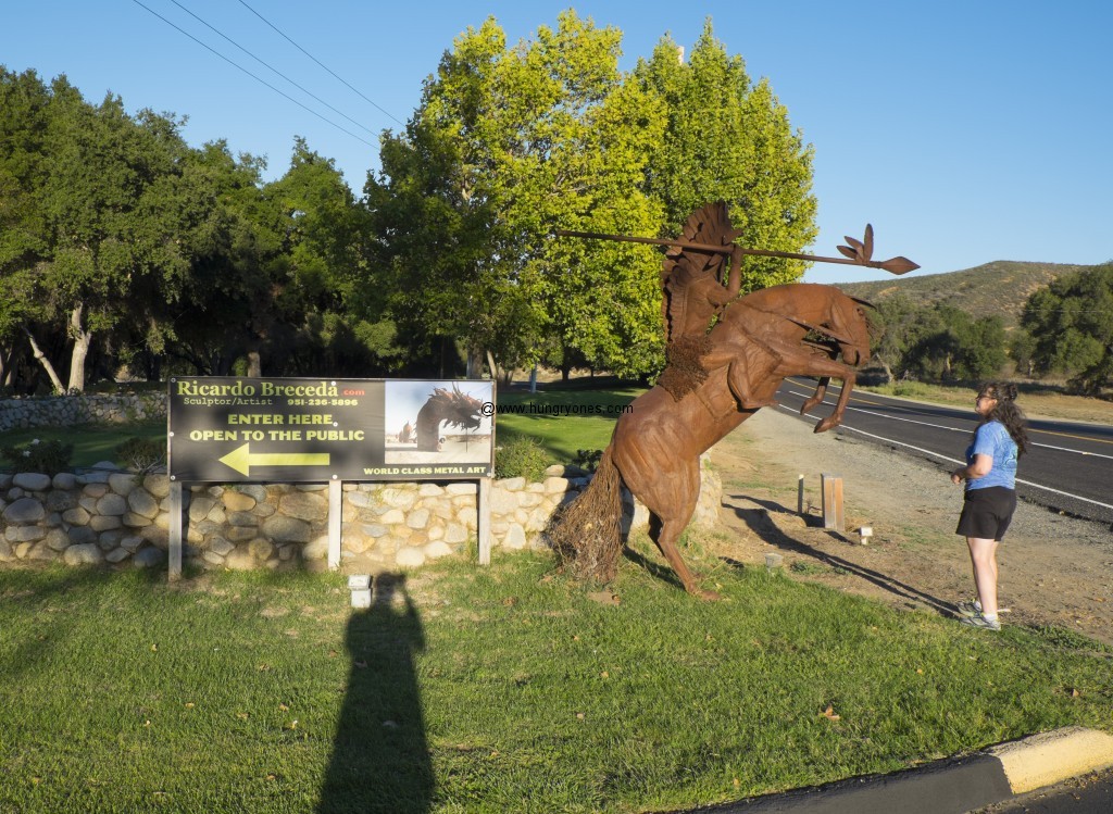 Maggie at the entrance to Vail Lake Resort.