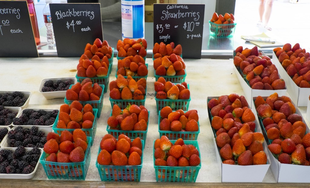 Fresh picked strawberries.